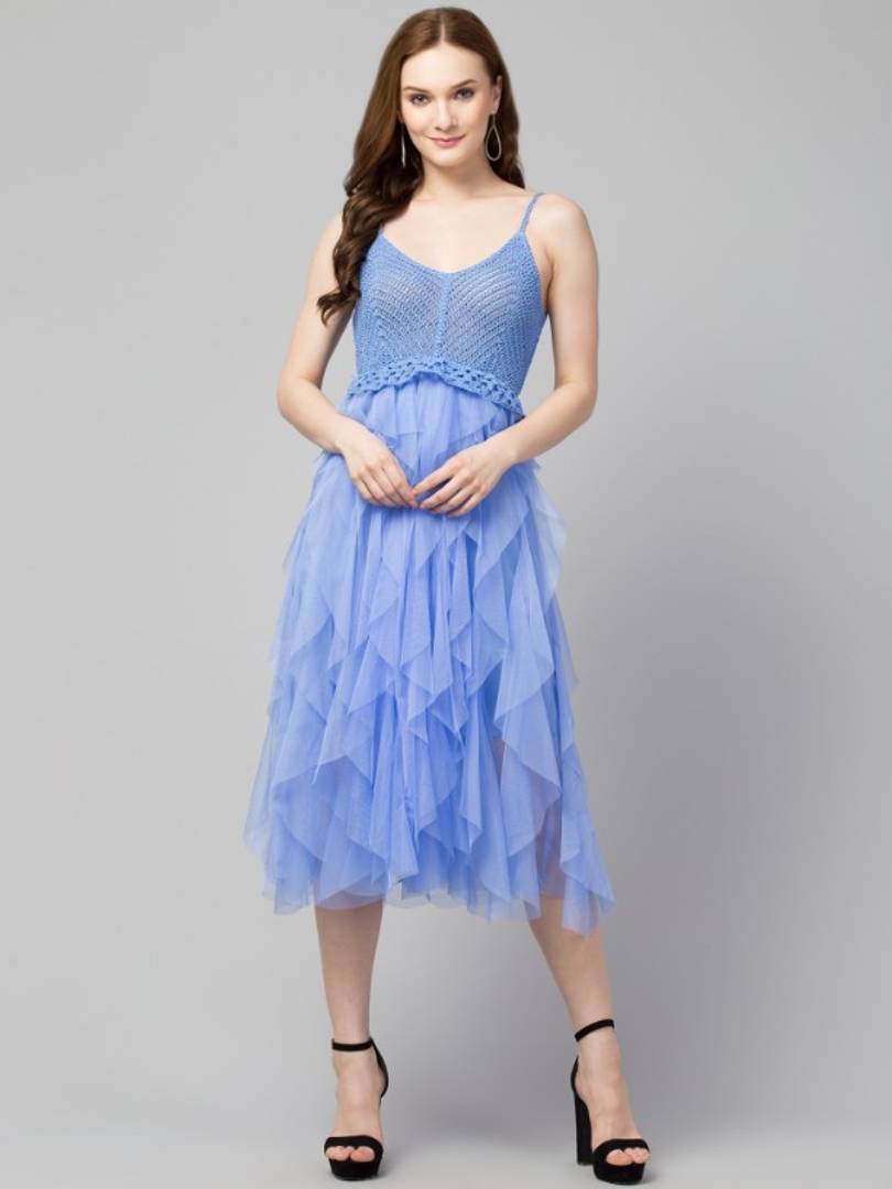 Trendy Crochet Net Dresses